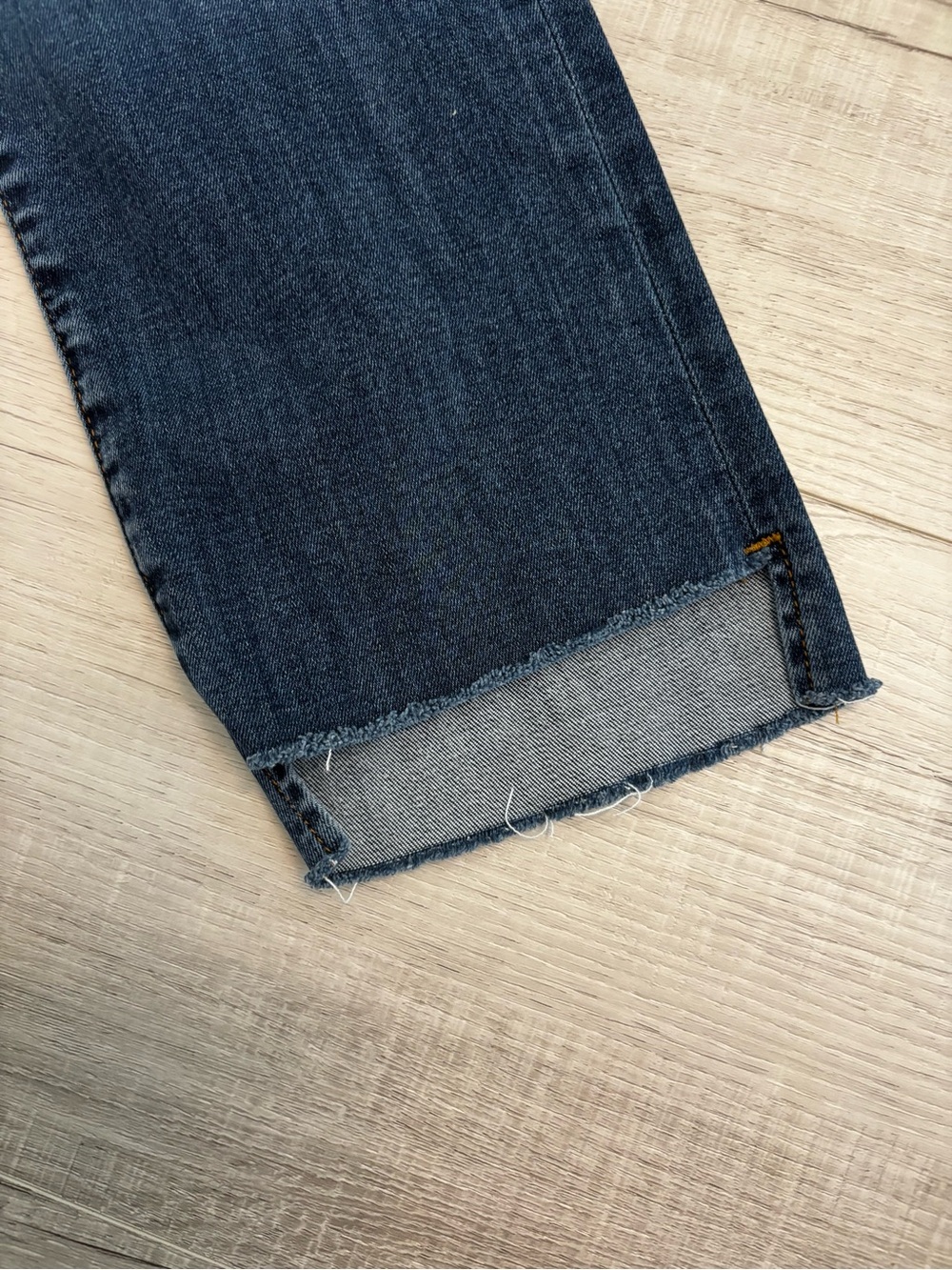 FRAME Le High Straight Jeans Size 25 Dark Wash High Rise Raw Hem - Picture 10 of 10